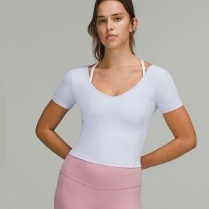 lululemon athletica Blue Short Sleeve Tee